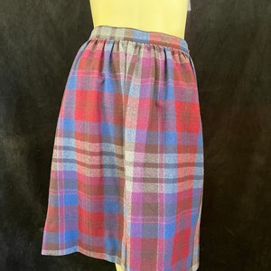 Women&#39;s Vintage Wool Blend Plaid Skirt Size 10