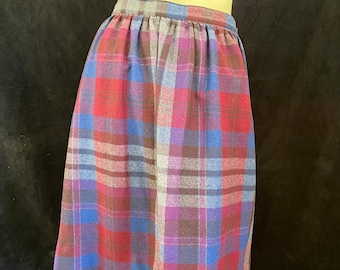 Jupe Crayon Jaeger En Laine Vintage – Taille 14, Motif Géométrique, Midi, Doublée