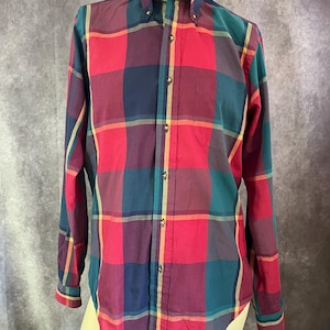 Herren Vintage Karierter Button Down Gr.M
