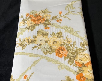 Vintage 1970er Jahre florales Bettlaken