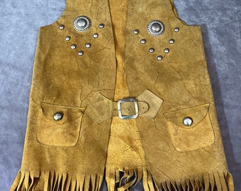 Gilet western en cuir pour enfant