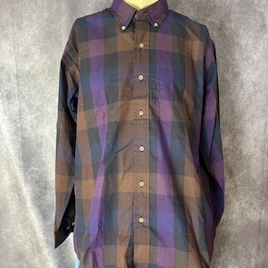 Men&#39;s Vintage Nor Easter Plaid Button Down Shirt Size Large - Choose Color