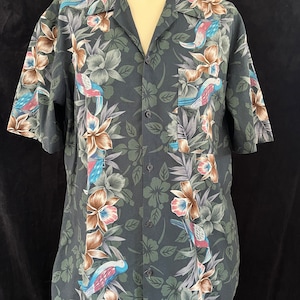 Men's Vintage Hawaiian Shirt Size Large