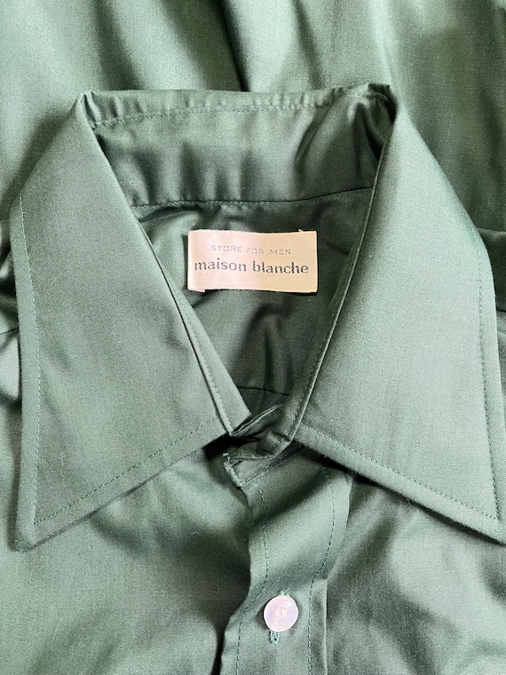 Vintage 70s Hunter Green Button Down Shirt Size 32 Vintage 70s Hunter Green Button Down Shirt Size 32