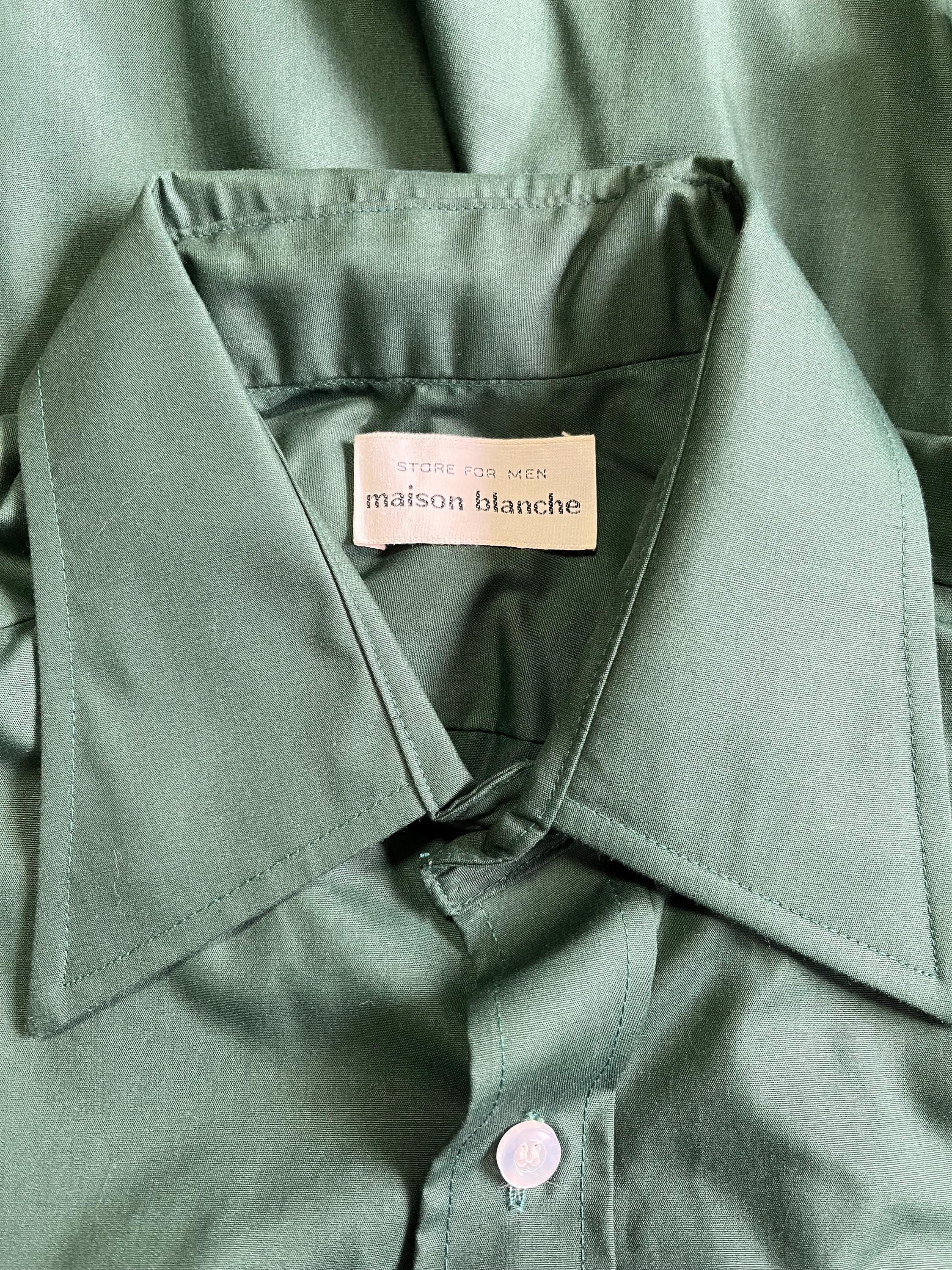 Vintage 70s Hunter Green Button Down Shirt Size 32 Vintage 70s Hunter Green Button Down Shirt Size 32