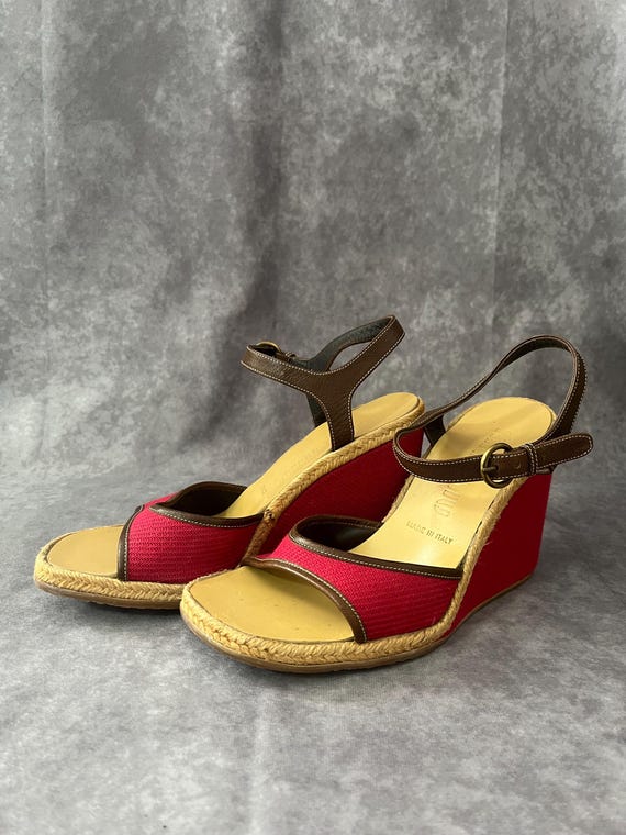 Y2K Miu Miu Wedge Heels Size 35 - image 1