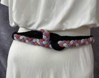 Vintage 80s Carolyn Tanner Designs Inc Braided Belt Gold  display picture 2