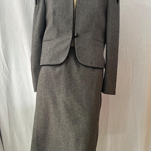 Vintage Wool Blazer and Skirt Suit Set Size 13/14