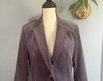 Chaqueta Blazer de pana vintage de los años 80 para mujer, talla pequeña/mediana
