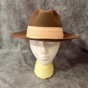 Vintage Madcaps New York Paris Camel Tan Velvet Wide Brim Floppy Hat Madcaps paris new york - Gem main image 2