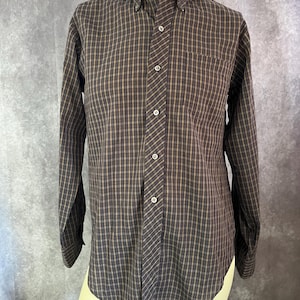 Herren Vintage Karierter Button-Down Größe S
