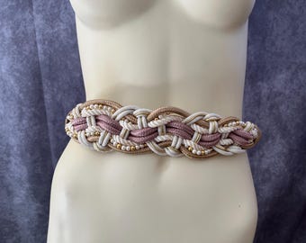 KUDOS Cherry Brown Leather Concho Belt - 80s Leather and