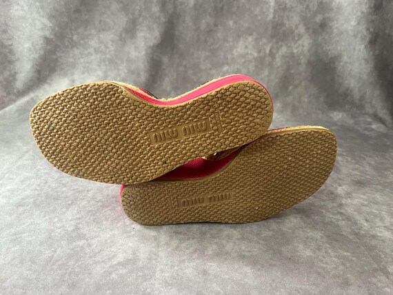 Y2K Miu Miu Wedge Heels Size 35 - image 5