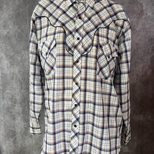Vintage Ely 70s Western Shirt with Snap Buttons Size 34