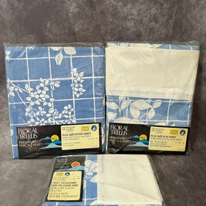 Deadstock 1970s Full Size Sheet Set of 4