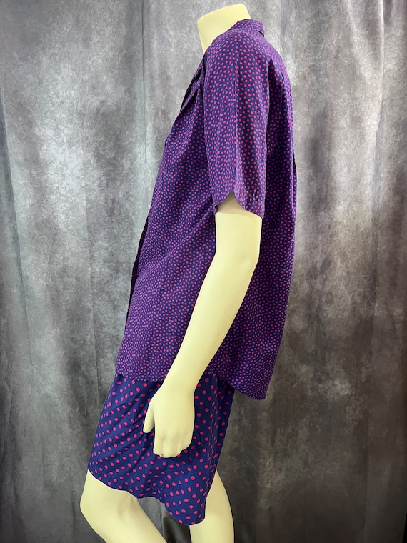1980s 2 Piece Blouse and Shorts Set Size Small/Med - image 6
