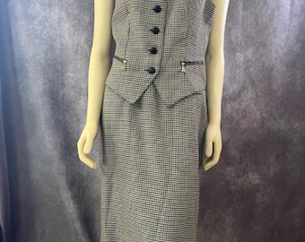 Vintage Woll Weste & Rock Set Gr. 38