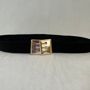 Vintage 80s Black Belt 36&quot;