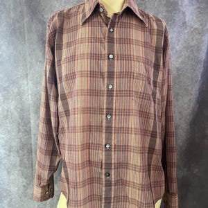 Männer Vintage Karierter Button Down Größe M / L