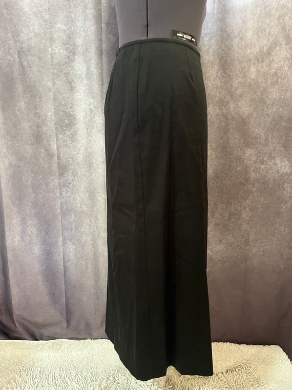 1980s Long Black Skirt with Buttons by Krazy Larr… - image 5