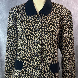 Women&#39;s Vintage 1990s Leopard Blazer Size 14