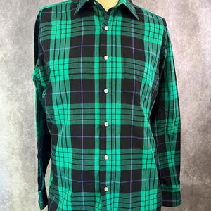Herren Vintage Karierter Button Down Gr.M