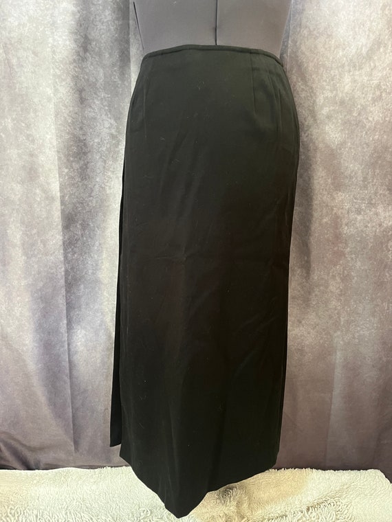 1980s Long Black Skirt with Buttons by Krazy Larr… - image 4