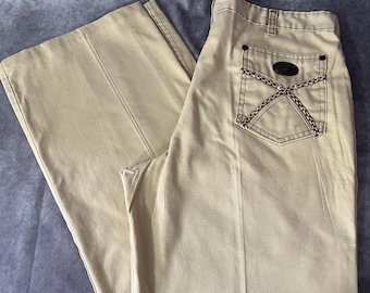 Men's Vintage 1970s Western Khaki Pants 34x29