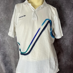 Men&#39;s 1980s Adidas Collared Shirt Size Medium