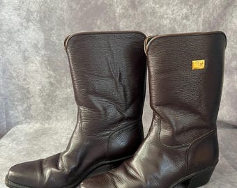 Vintage 1970s Brown Boots Size 38