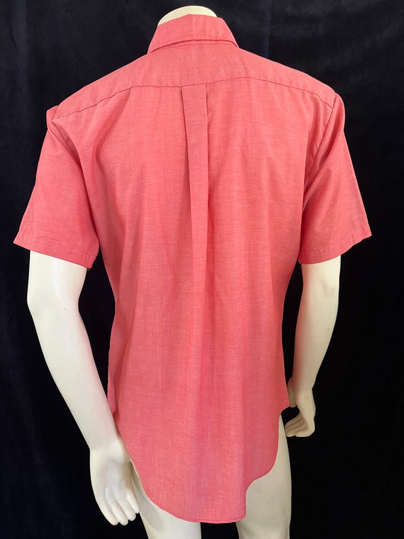 Men's Vintage 1970s Button Down Shirt Short Sleeve - image 4