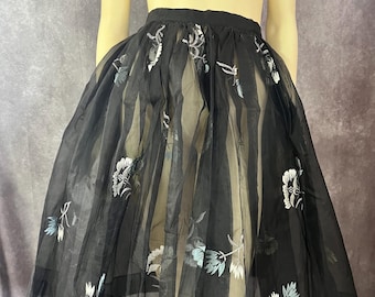 Vintage 1950s Sheer Apron Size Small