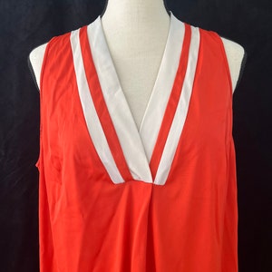 Vintage 1970s Red and White Nightgown Size Medium