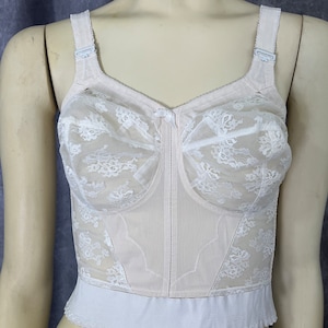 Vintage Long Line Bra Lingerie Sizes 34D or 36D