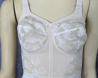 Vintage Long Line Bra Lingerie Sizes 34D or 36D