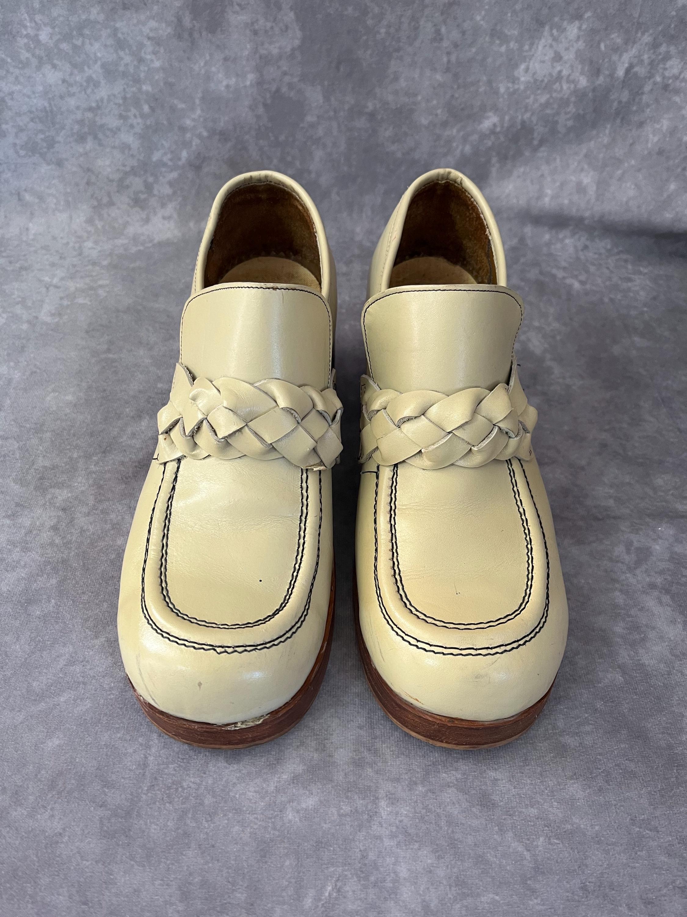 Vintage 1970s Tan Platform Loafers 6.5 Mens / 8 Womens - Etsy