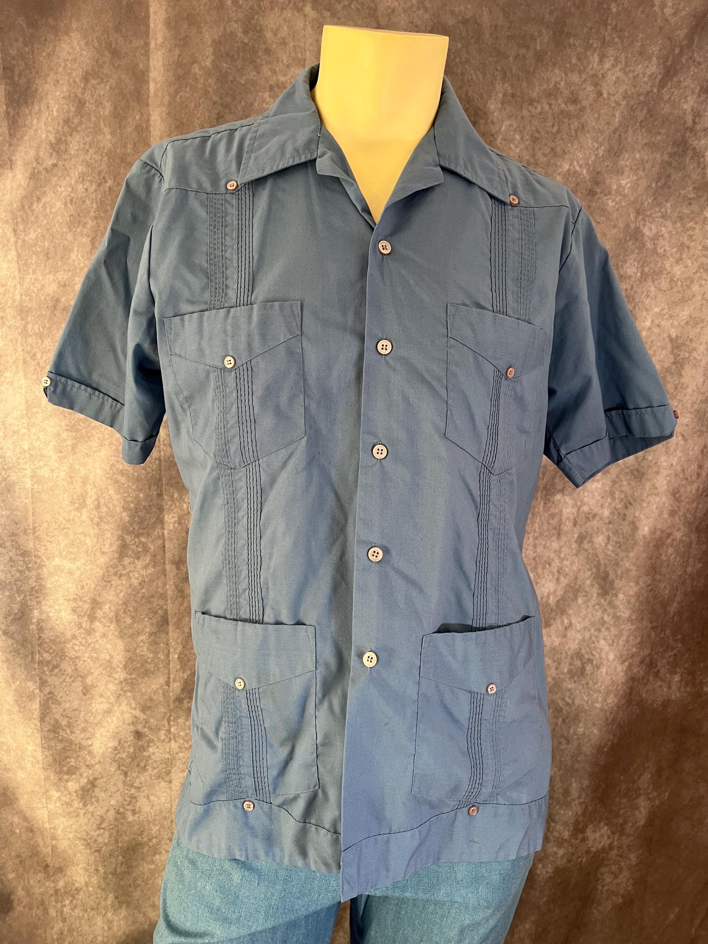 70s Guayabera Shirt - Etsy