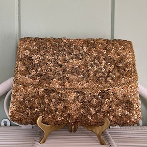 Gold Bead & Sequin Evening Bag Purse