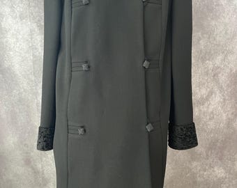 Vintage 1960s Black Coat Size Medium