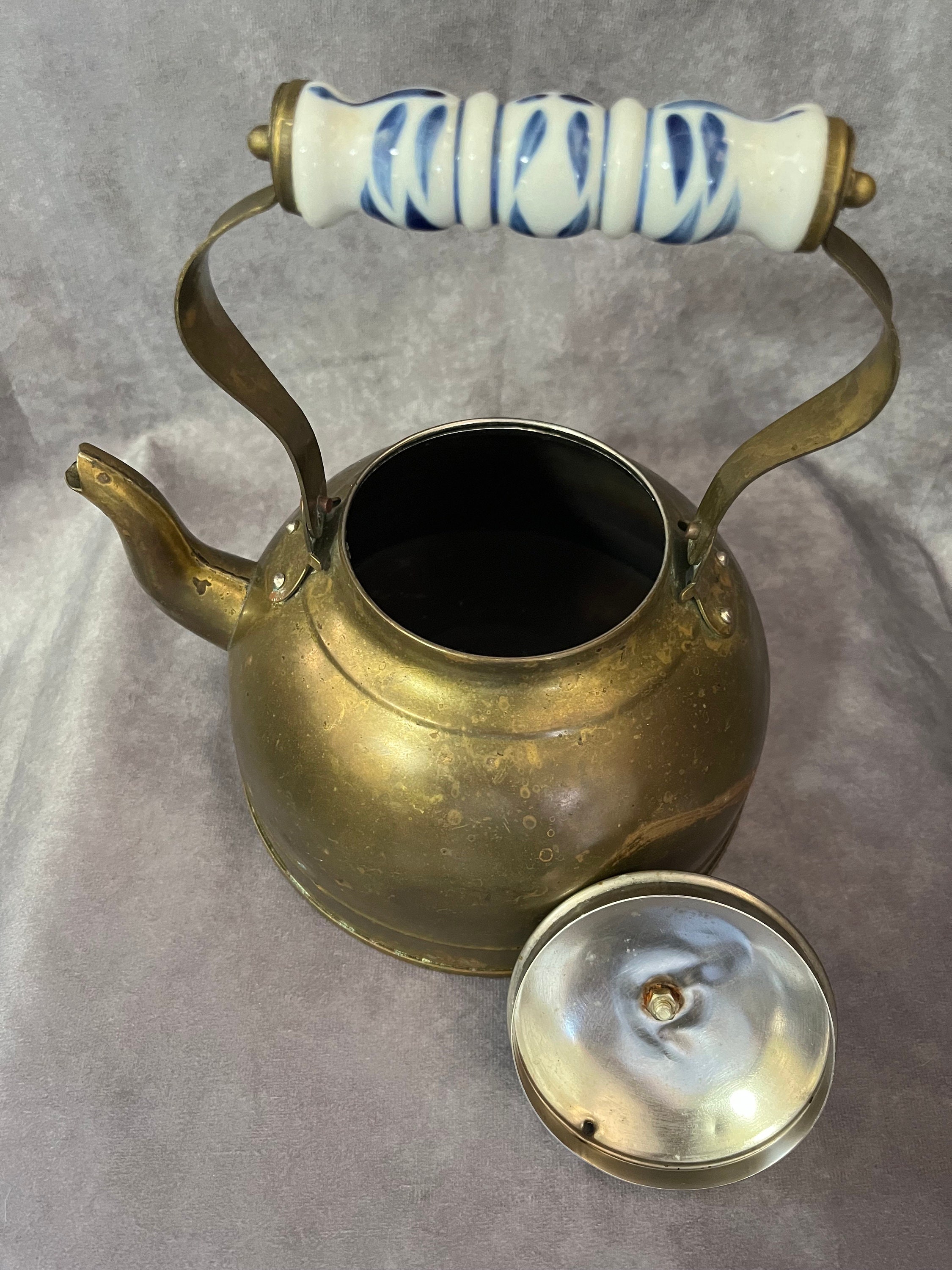 ヴィンテージ、中国、ブロンズ製ティーポット 、サーカ Vintage Chinese Clay Tea Set, Teapot and Handleless Cup Set