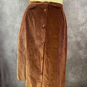 Vintage 1970s Corduroy Skirt Size 8/9 Small