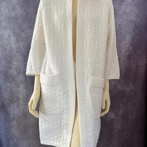 Vintage 70s Long Duster Sweater Size S/M