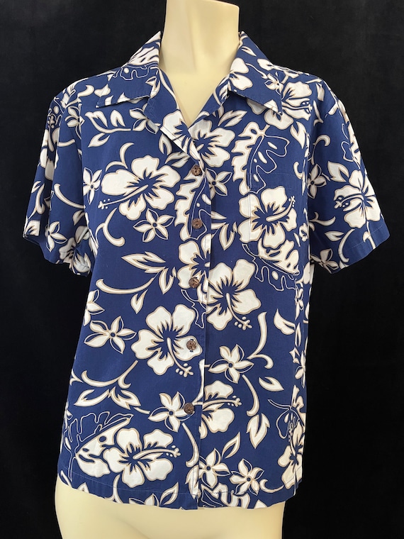 Women's Vintage Hawaiian Shirt Size Large - image 1