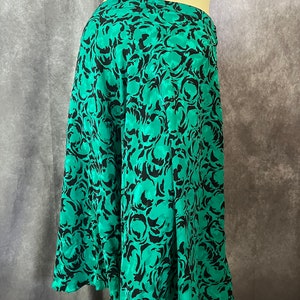 Vintage 80s Silk Skirt Size 10