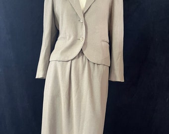 Women&#39;s Vintage 1970s Wool Skirt Suit Size 12