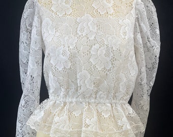 Vintage Edwardian Style Lace Blouse