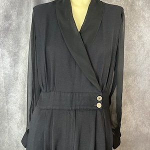Vintage 1990s Black Jumpsuit Size 12