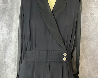 Vintage 1990s Black Jumpsuit Size 12