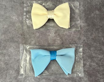 Nœud Papillon Satin Gris Pré-noué Réglable - Fait Main, Style Vintage Années 70, Neuf Sans étiquette
