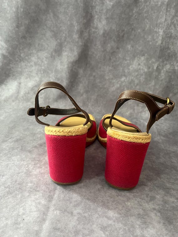 Y2K Miu Miu Wedge Heels Size 35 - image 4